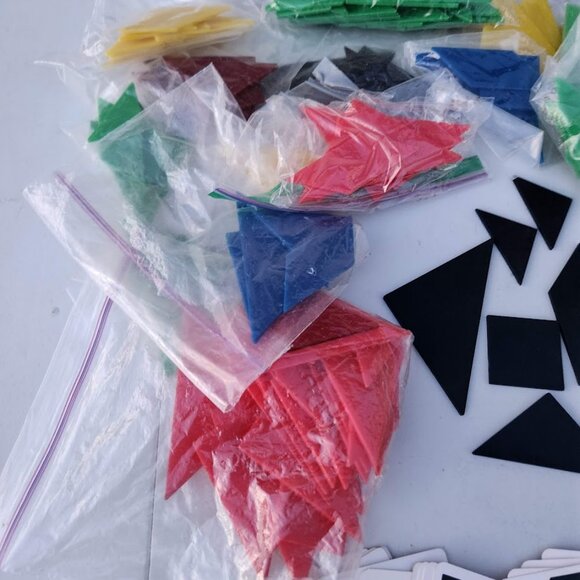 Vintage Tangoes Pattern Puzzle Game Chinese Patterns Tangram Puzzles CLASSROOM S - Picture 6 of 10